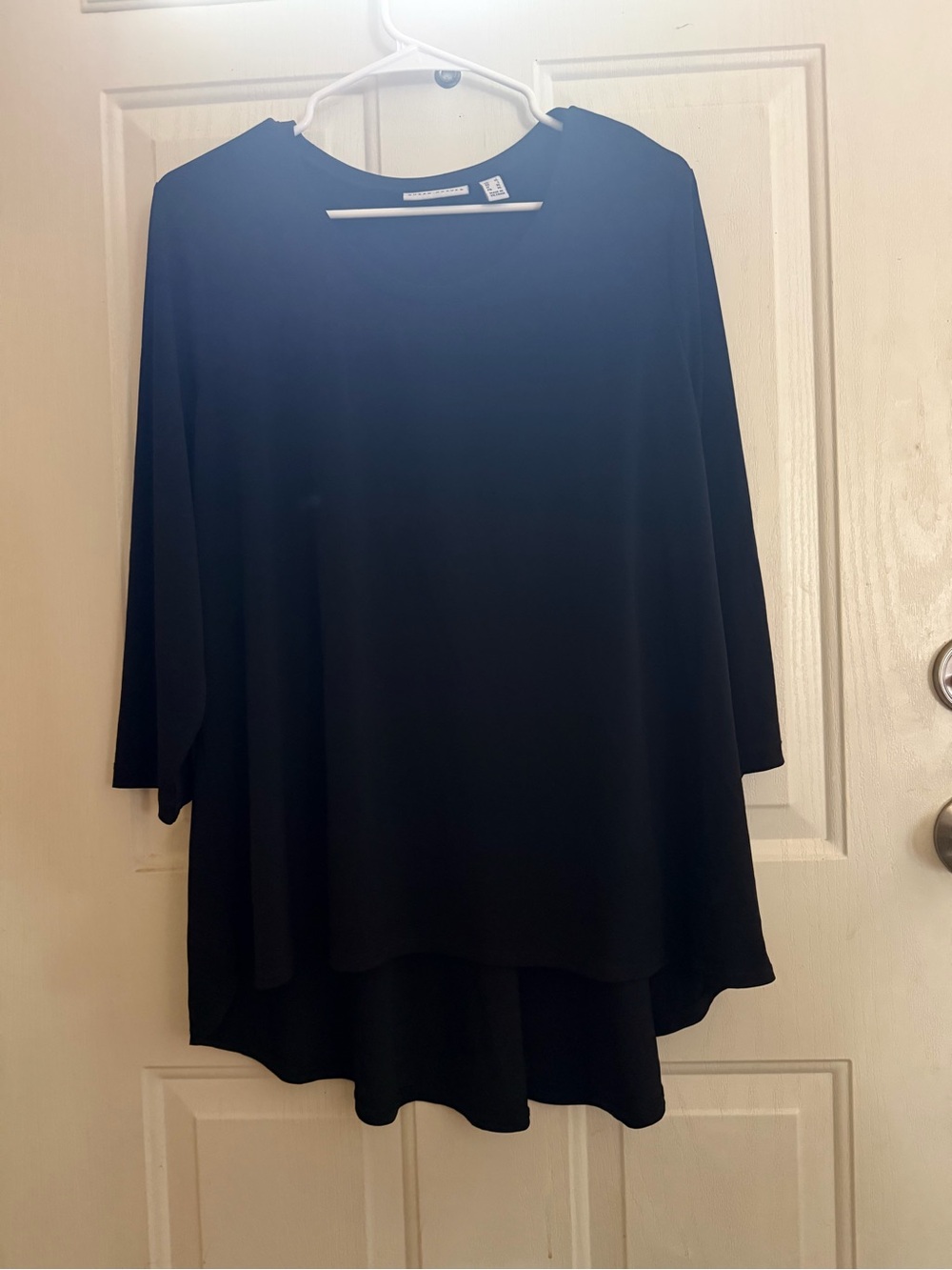 Eileen Fisher Black Layered Hem Tunic